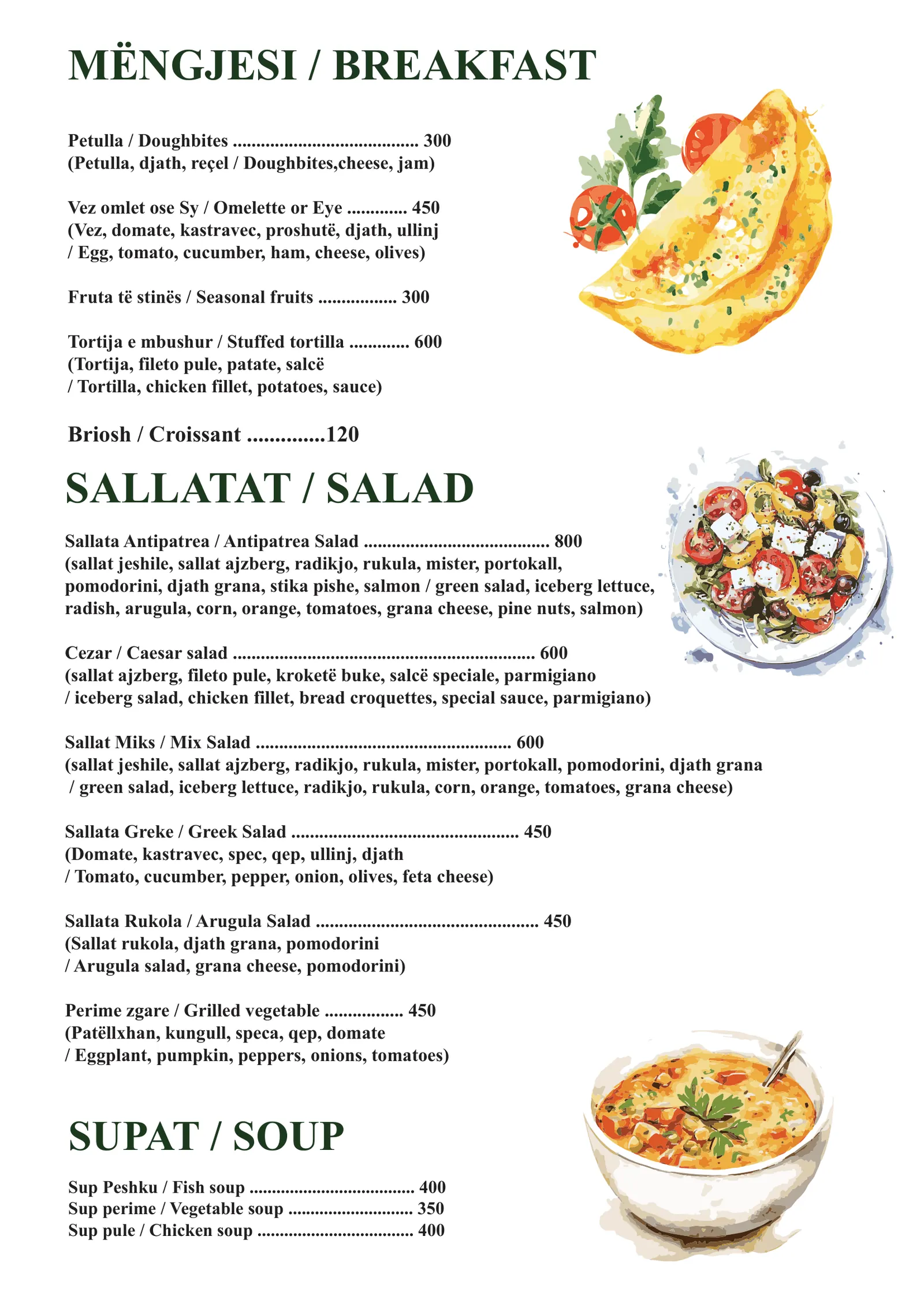 Menu page 1