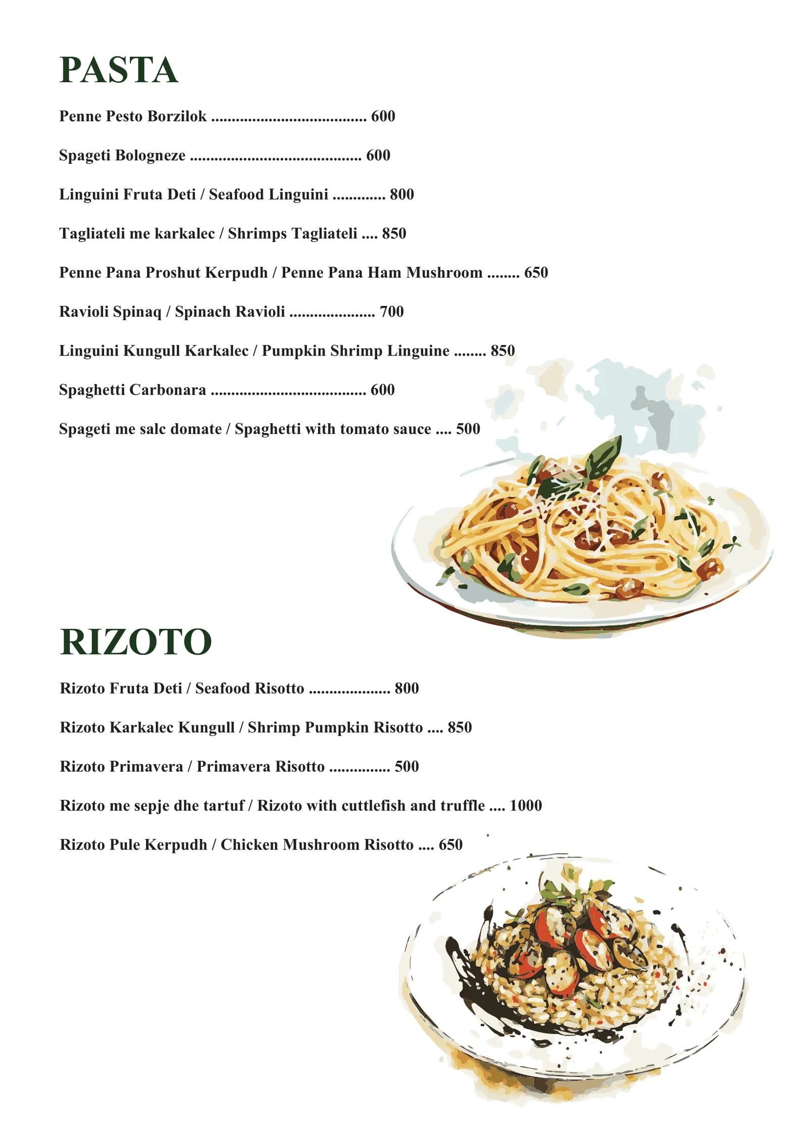 Menu page 2